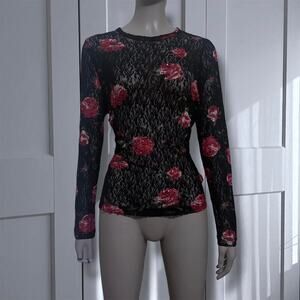 Vintage 90s grunge rose lace